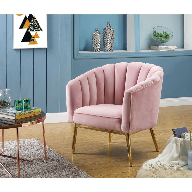 Everly Quinn 31 Wide Tufted Velvet Armchair Wayfair